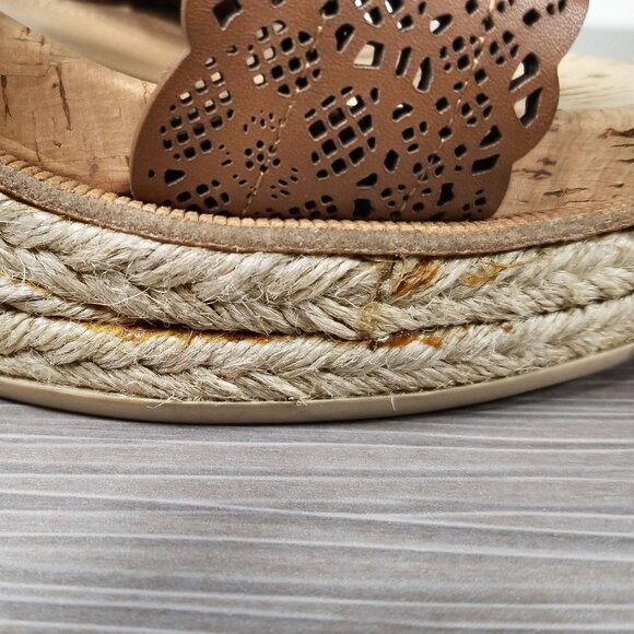 Salvatore Ferragamo Gioela Espadrille Wedge Sandal, Brown, Womens Size 10 B - Picture 15 of 16